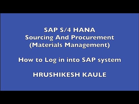 SAP S4 HANA - How to Log in into SAP system -SAPQuora.com