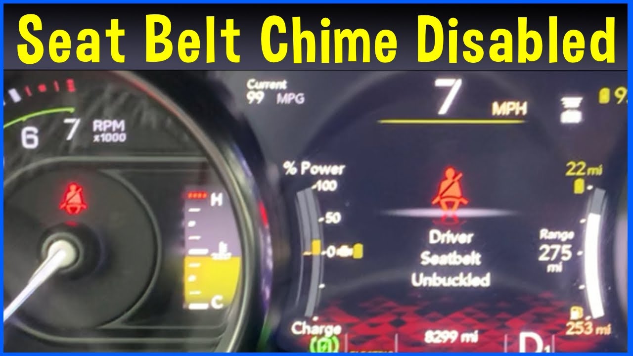 How to disable seat belt chime for free. - YouTube