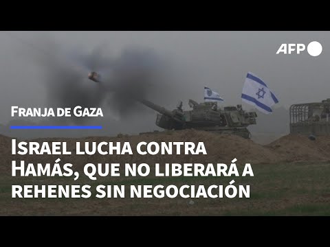 Israel lucha sin tregua contra Hamás, que no liberará a los rehenes en Gaza "sin negociación" | AFP