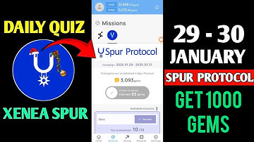xenea wallet spur protocol quiz answers get 1000 gems #xenea