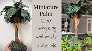 Artificial Palm tree making at home| Miniature Palm tree| DIY | How to make artificial tree