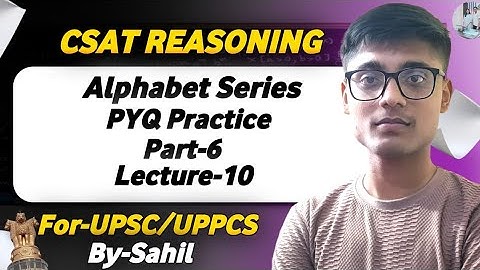 CSAT Reasoning: Alphabet Series ✨ ⁉️ Important PYQ Practice ✨ #upsc #csat #prelims 
