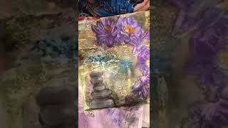 jjammmas Facebook live mixed media fragment painting