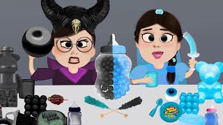 Mukbang Fire Spicy Noodle Tteokbokki 불닭볶음면 떡볶이 TV 속 편의점 음식 먹방 animation