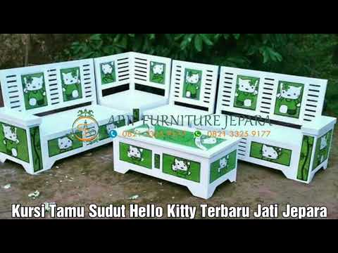 Model Terbaru Kursi  Tamu Hello  Kitty  Jati Jepara Kursi  