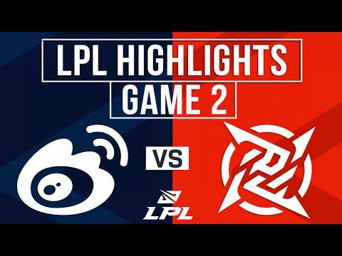 WBG vs NIP Highlights Game 2 | LPL 2026 Split 3 | Weibo Gaming vs Ninjas in Pyjamas