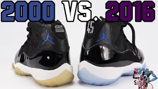 2016 vs 2000 Air Jordan 11 Space Jam Comparison