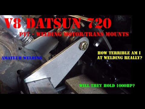v8-datsun-720-build-pt7-welding-motor/trans-mounts