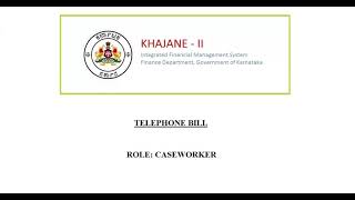 How to Create  BSNL Telephone Bill in Khajane2||K2