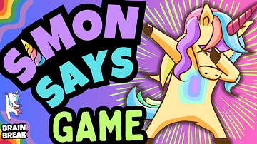 🦄 UNICORN Game for Kids 🦄 Brain Break 🦄 Simon Says 🦄 Just Dance