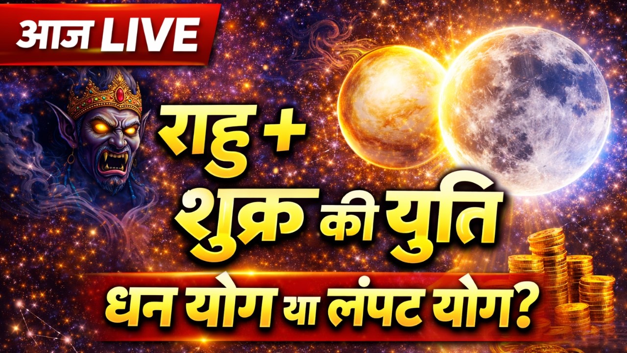 आज LIVE: राहु-शुक्र की युति – धन योग बनेगा या लंपट योग?