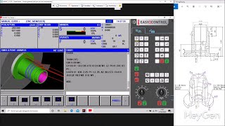 N°2 Tutorial #fanuc Manual Guide #cnc.Internal turning and grooves