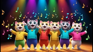 Counting with Rainbow Cats — 1 to 10 Song | Fun Cat Nursery Rhyme for Kids | Colorful Counting