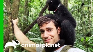 Adorable Spider Monkey Urinates On Dr. Evan's Back! | Evan Goes Wild