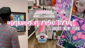 Making a riso print about New York // artist vlog 👩‍🎨 🎨