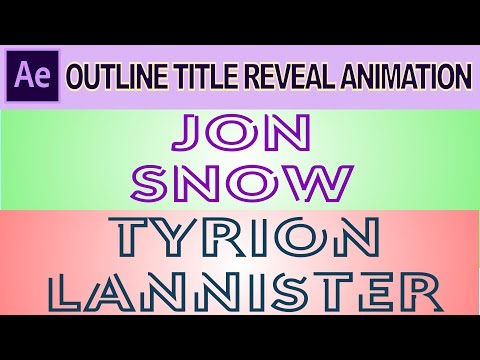 After Effects Tutorial: Outline Title Reveal Animation