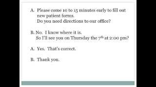Making a Doctor's Appointment ESL Dialog Presentation