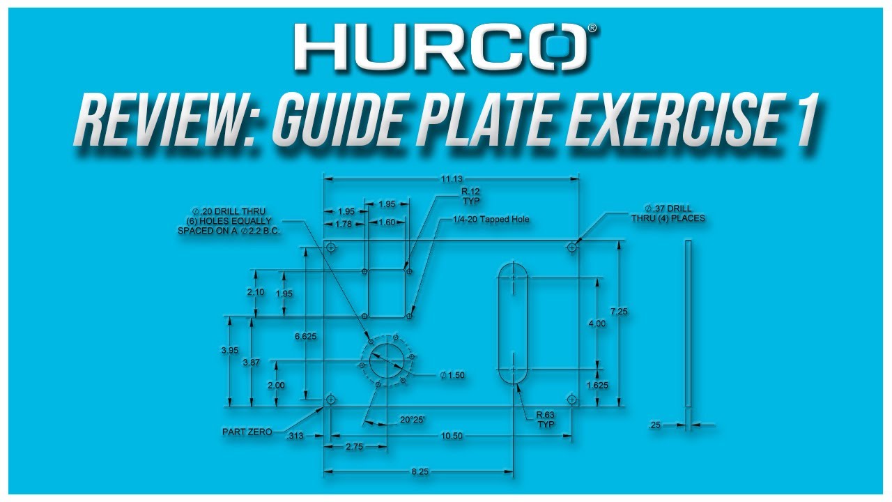 Exercise 1: Guide Plate | Hurco Mill Intro Training Course - YouTube