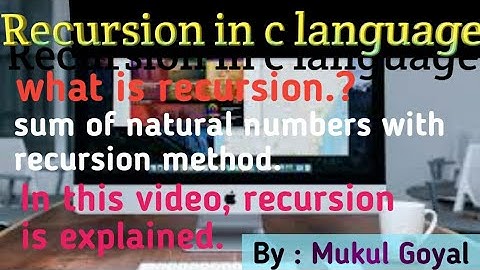 how to sum of natural numbers with recursion/recursive method in c language |in hindi|by:mukul goyal
