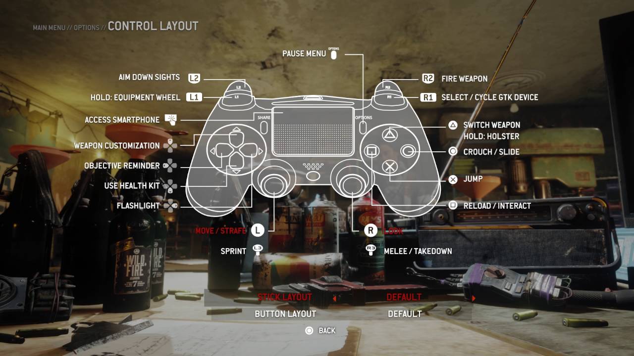 Homefront The Revolution Dual Shock 4 Button Layout Interact Reload Objective Flashlight Youtube