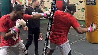 JARON BOOTS ENNIS TEARING APART HEAVY BAG WITH BODY SNATCHING HOOKS DURING WORKOUT!