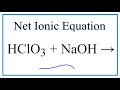 Net Ionic Equations and Reactions
