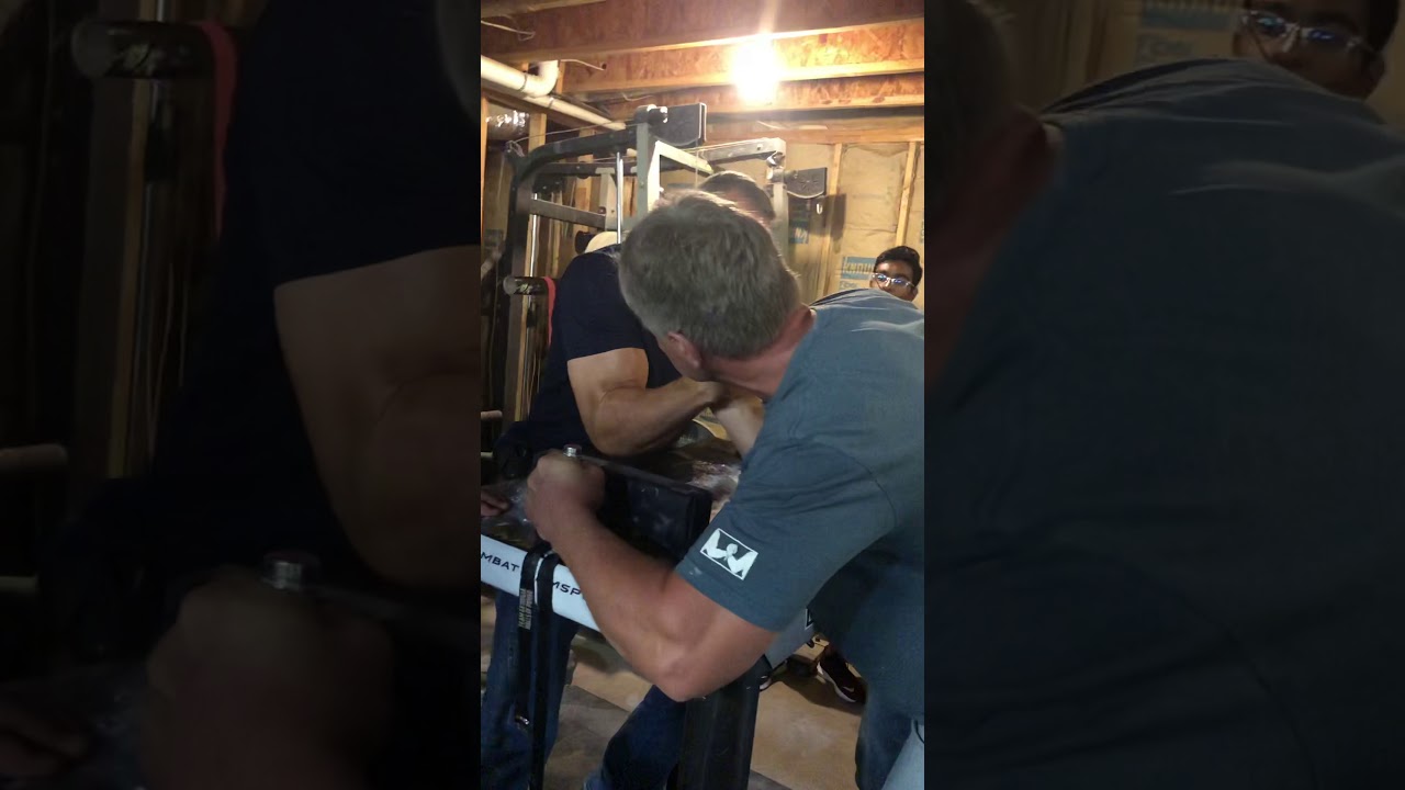 John Brzenk and Ron Bath arm wrestling practice 10/26/2019