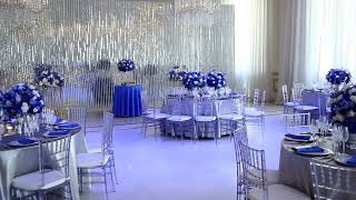 Elegant Blue 💙and sliver wedding reception decoration @Royalcakesdecorbymia  