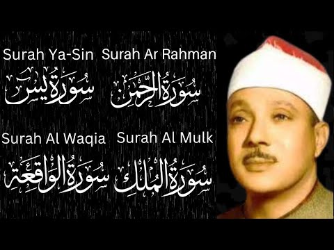 Surah Yasin | surah Rahman | Surah Waqiah | Surah Mulk | By Qari Abdul basit | #Quranwithrainsound