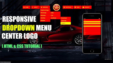 Responsive Center logo With DropDown Menu Pure CSS Tutorial | How To Create Drop Down Menu