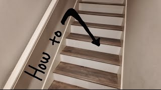 Laminate Staircase with white risers | DIY