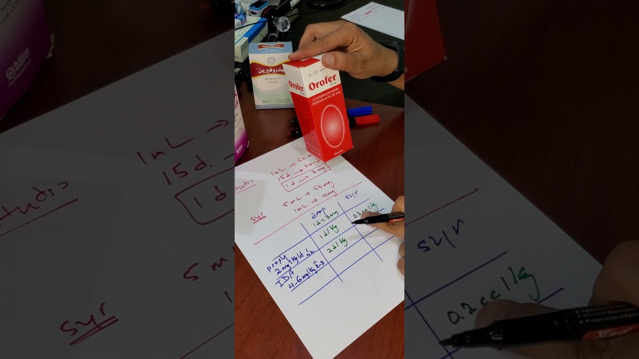 كيفية استعمال وحساب دواء الحديد iron therapy