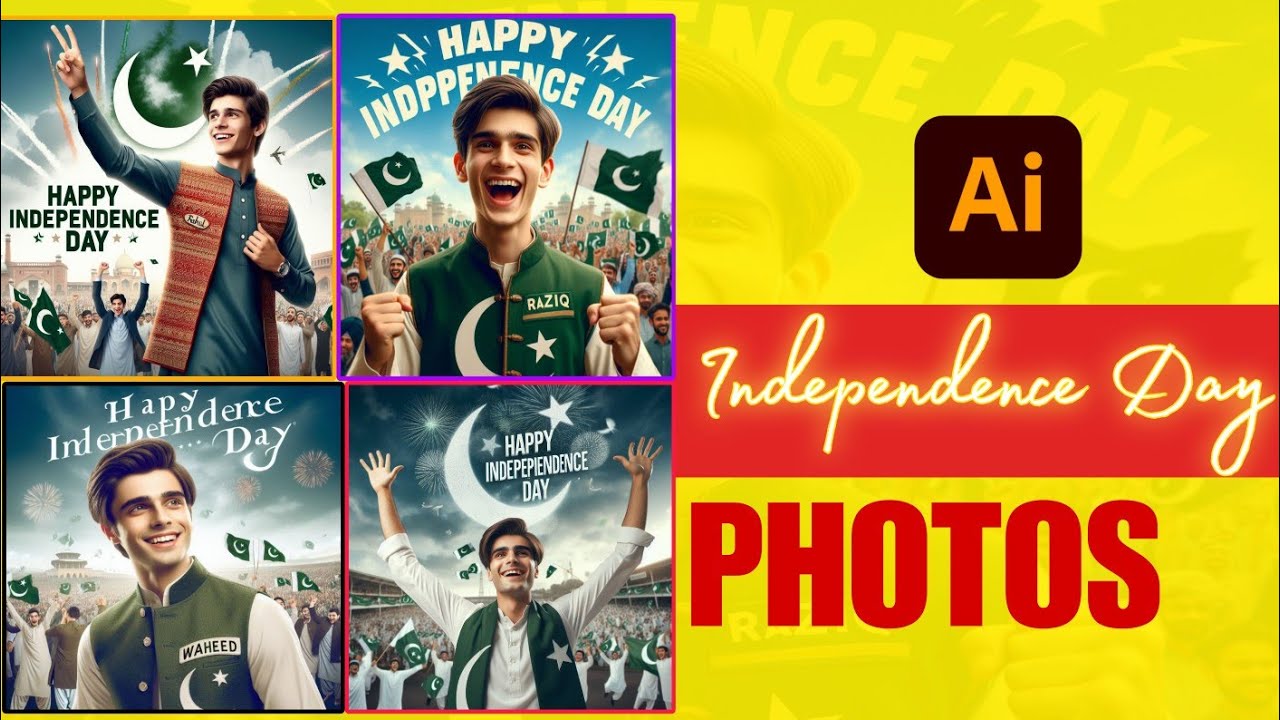 Independence Day Ai Photo Editing. AI Photos prompt Independence Day