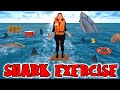 Shark exercise for kids  the floor is lava game  indoor workout for children