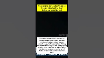 Thumbnail of Saxophone Serenades Skies as Iranian Missiles Fly Over Lebanon, Israel Bound