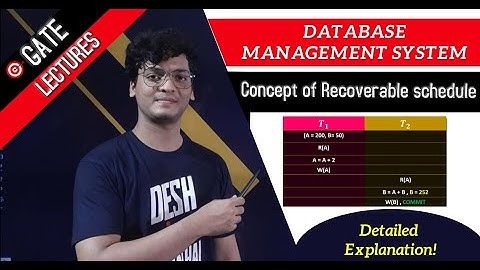 Concept of Recoverable Schedule | Database management system | Gate lectures
