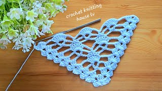 super and fast easy crochet pattern for beginners ✅️ crochet shawl step by step for beginners