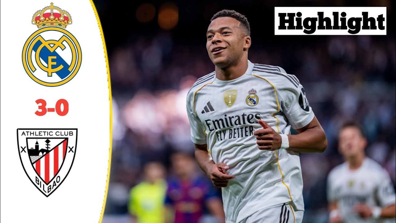 Real Madrid vs Athletic Club 3-0 All Goals & Highlight HD 2025 
