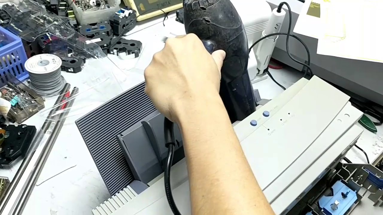 Maintenance of ALPS printer - YouTube