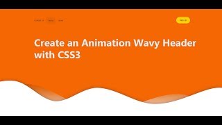 How to create an animation wavy header with CSS3