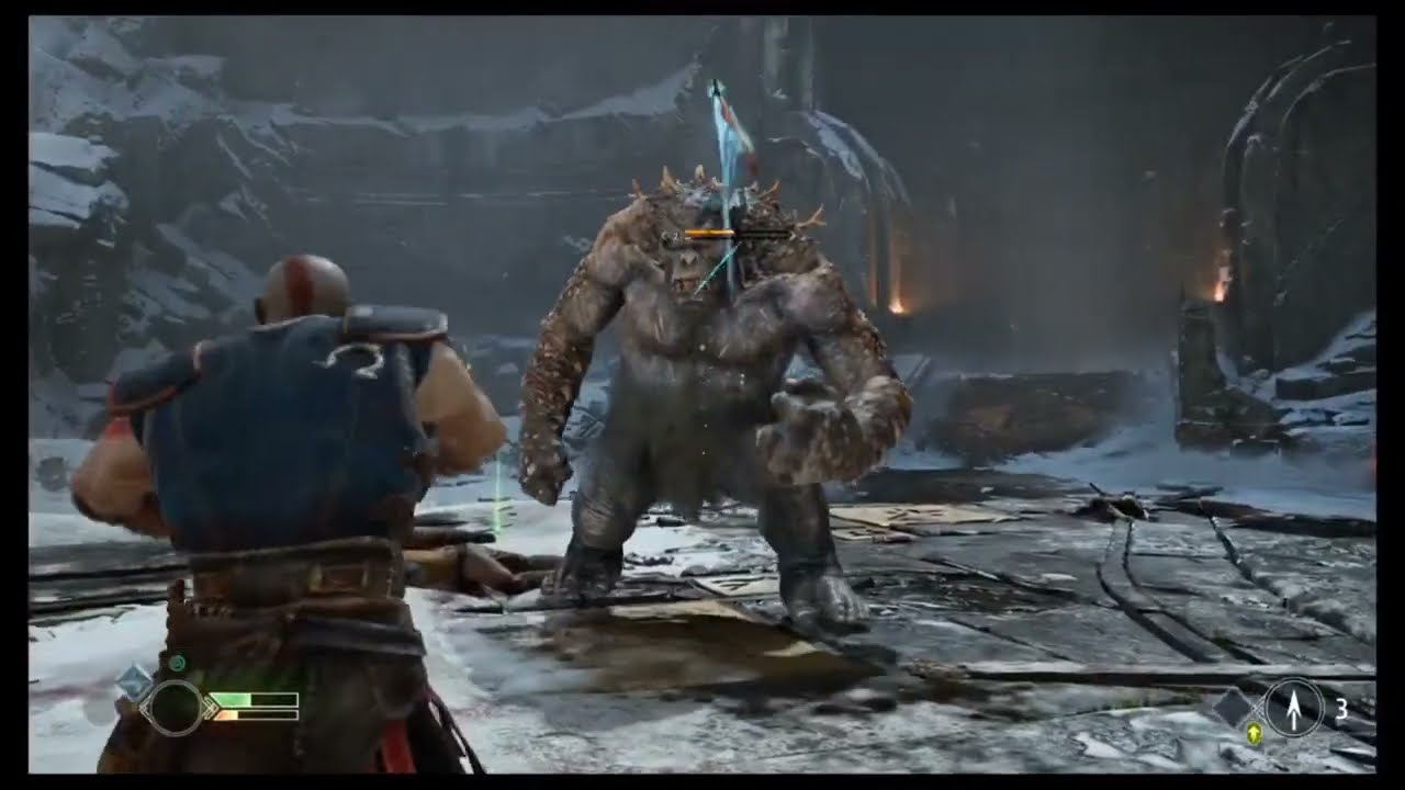 Kratos and Atreus vs Ogre Boss | God of War 2018