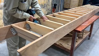 : Amazing Design Ideas Woodworking Skills Ingenious Easy - Build A Smart Folding Staircase Save Space