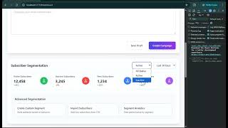 Build Email Marketing Dashboard in React 📧 (Campaign Analytics + Metrics + UI | Tailwind CSS)