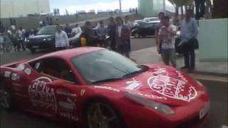 Gumball 3000 2011 in Barcelona - Bugatti Veyron, One 77, Murcielago,...