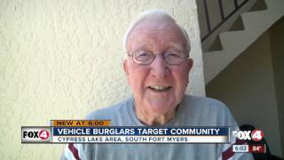 Stolen car linked to string of car burglaries in Lee County