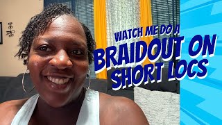 BRAID OUT ON SUPER SHORT MICROLOCS! #microlocjourney #alopecia  #lifestyle #locstyles #locs #natural