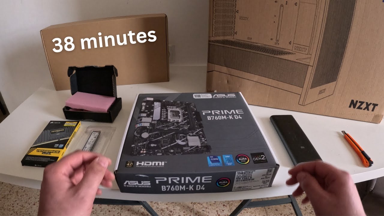 38 minutes of building a gaming PC (no talking) - YouTube