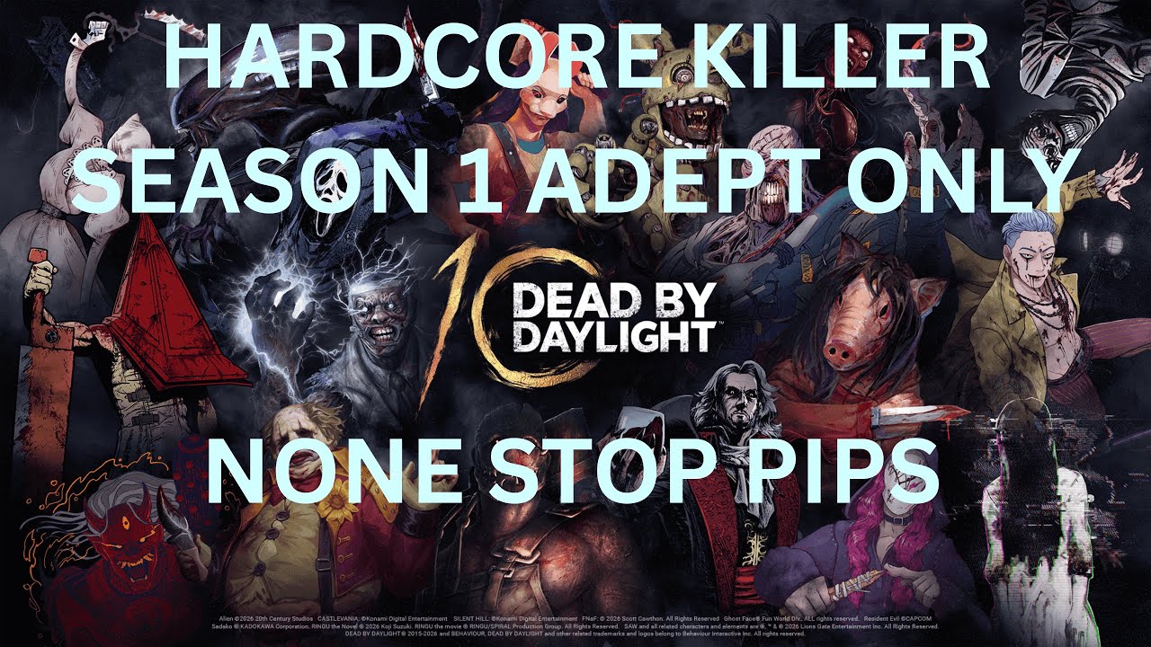 NONE STOP PIPS!!!! | DBD Hardcore Killer Season 1 Adept Only (Part 5)