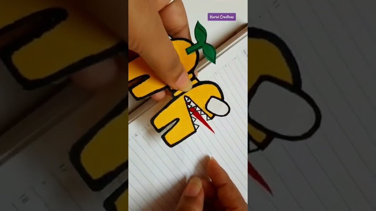 DIY Bookmark Among Us Imposter 