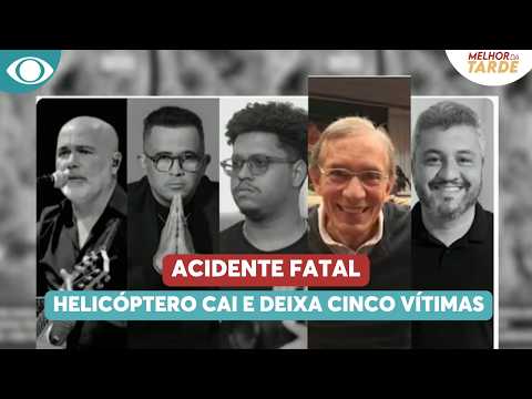 Helicóptero com Rick cai em SC e mata cinco, incluindo empresário | Melhor da Tarde
